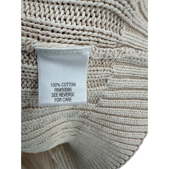 Croft & Barrow Cable Knit‎ Sweater Womens Size L Cabincore Cozycore Gorpcore - Picture 5 of 11